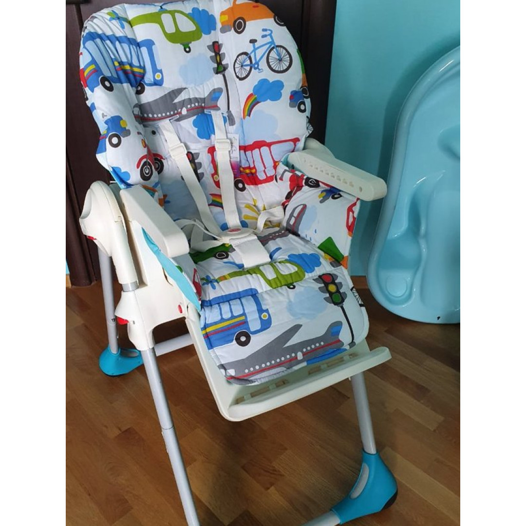  Купить чехол на стульчик для кормления Chicco Polly (Транспорт, двусторонний)