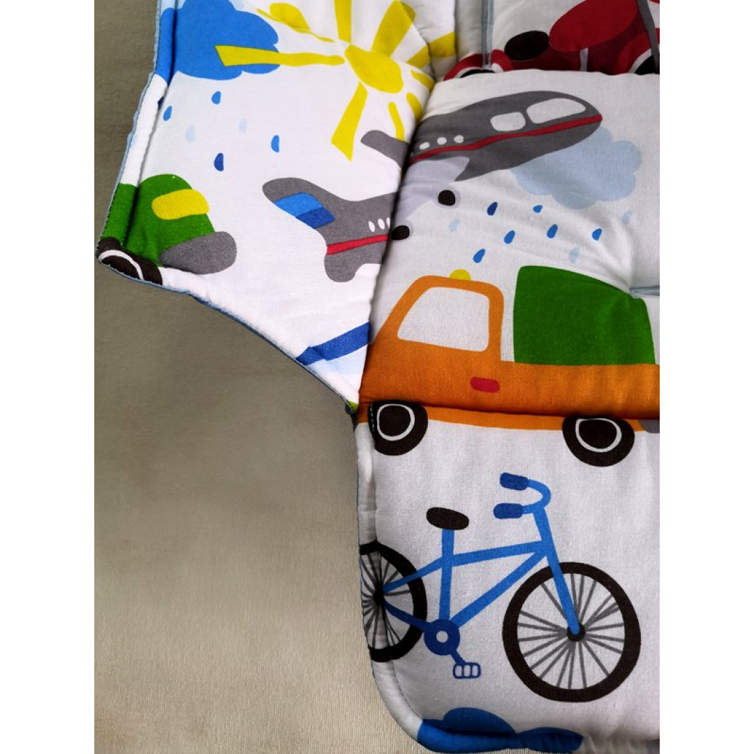  Купить чехол на стульчик для кормления Chicco Polly (Транспорт, двусторонний)
