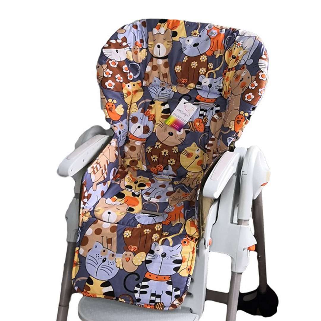  Купить чехол на стульчик для кормления Happy Baby Kevin (Любимые коты, двусторонний)