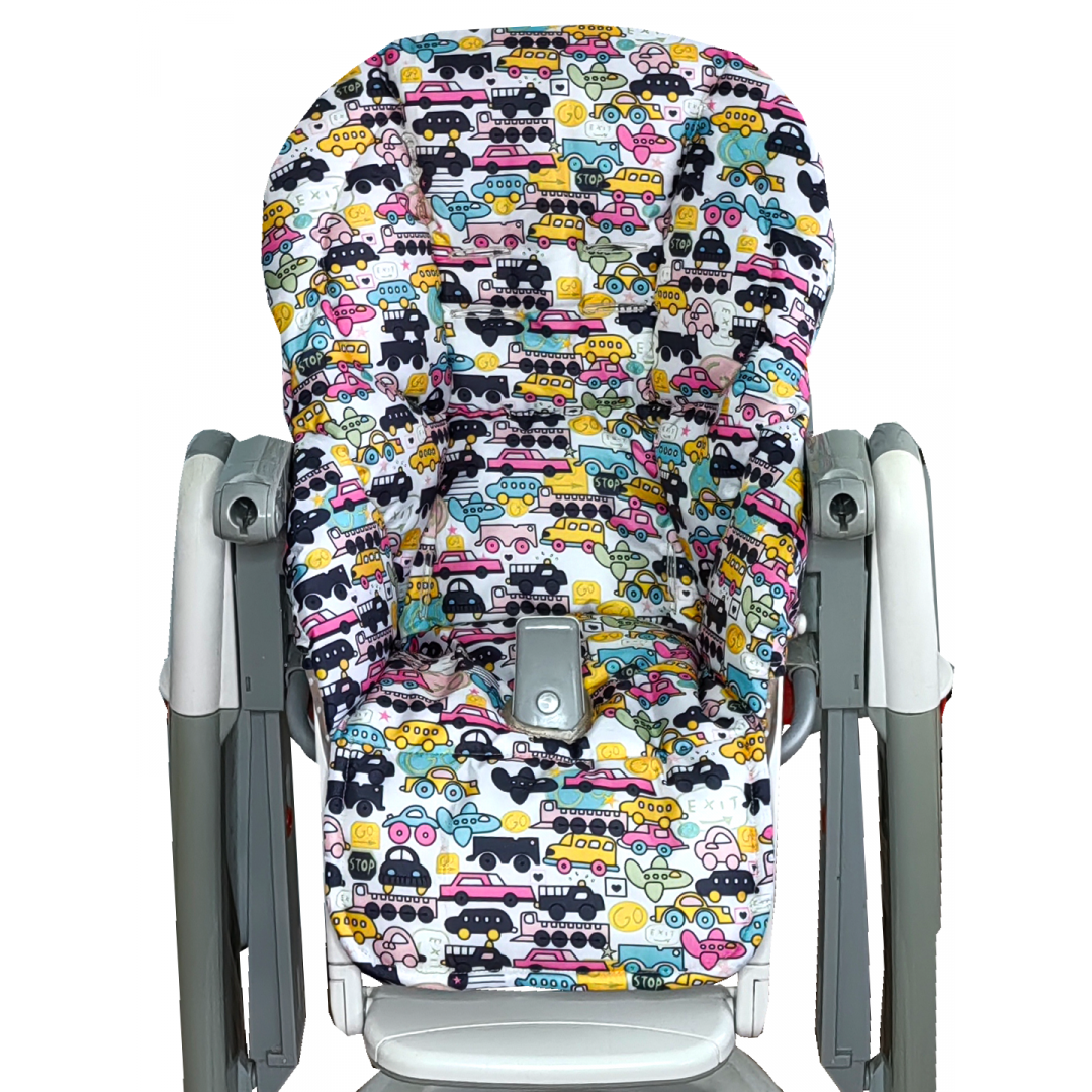 Купить чехол на стульчик для кормления Peg Perego Tatamia (Машинки, двусторонний)